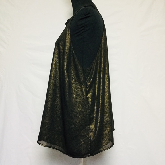 Women’s Forever 21 Gold Black Choker Top Size 3X - Picture 3 of 7